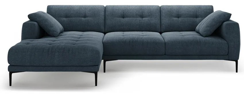 Sötétkék sarokkanapé (bal oldali-heverő résszel) Bemy – Micadoni