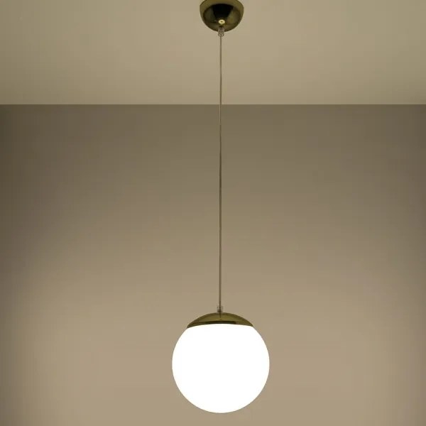 Sollux SL.0715 - TOYA kábellel függesztett csillár 1xE27/60W/230V, átmérő 20 cm, fehér/arany