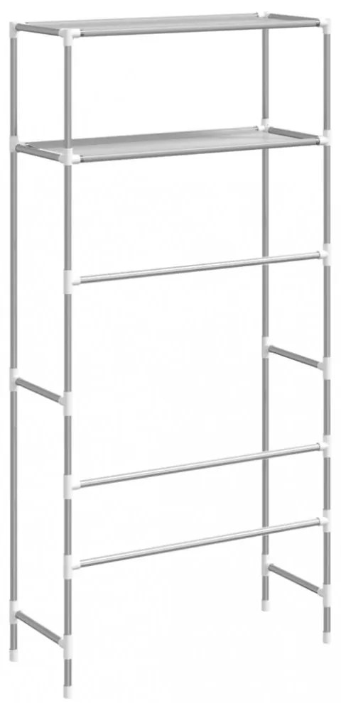 2 szintes szürke vas mosógép feletti tárolóállvány 69x28x143 cm
