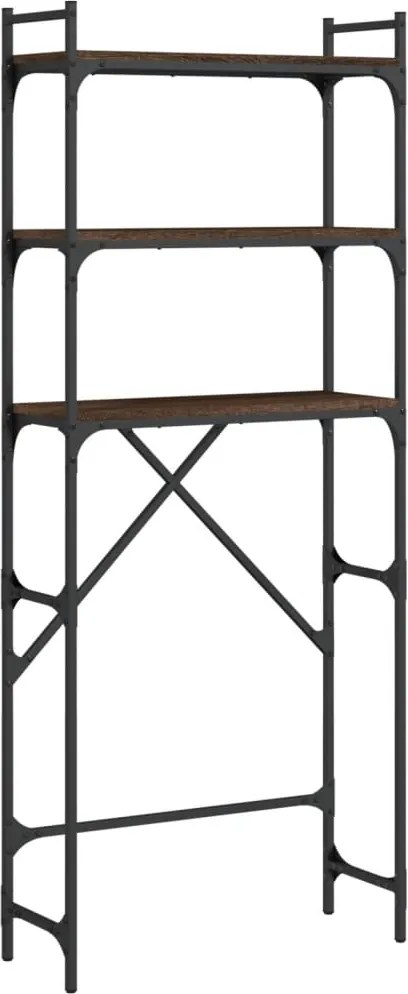 vidaXL barna tölgyszínű szerelt fa mosógéppolc 67 x 25 x 163 cm