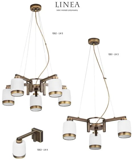 Jupiter 1062 - LN5 - Függeszték LINEA 5xE27/60W/230V