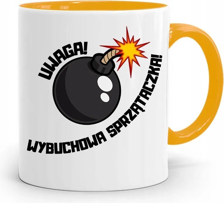 Takarítónőnek Sárga Bögre Születésnapi Ajándék fényképes nyomtatással