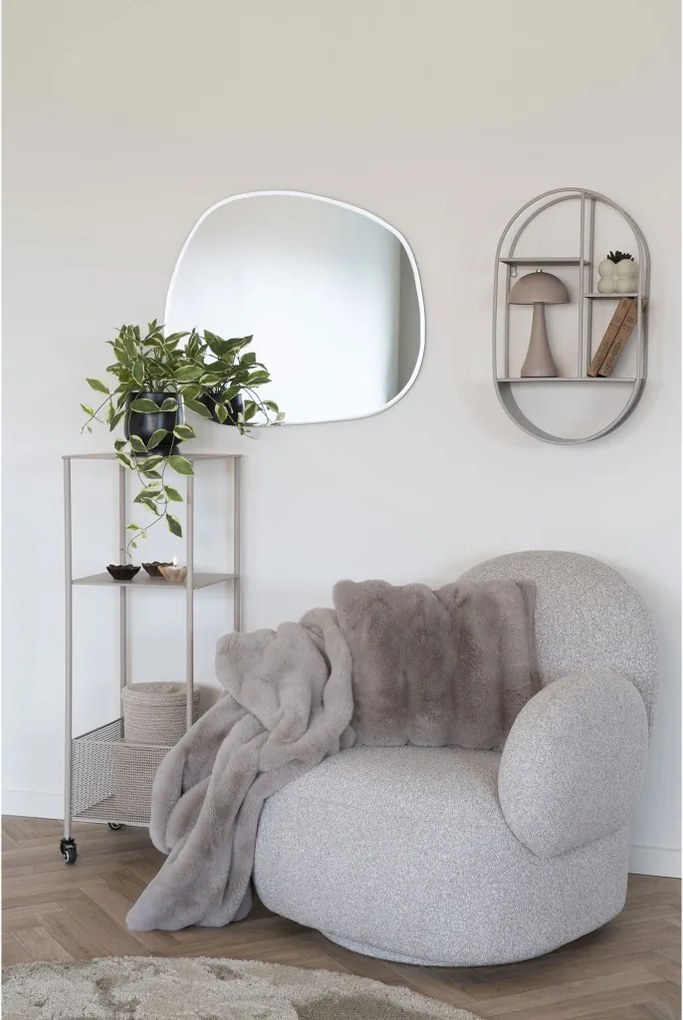 Torres acél polc kerekekkel, bézs, 3 polc 35x35x106 cm