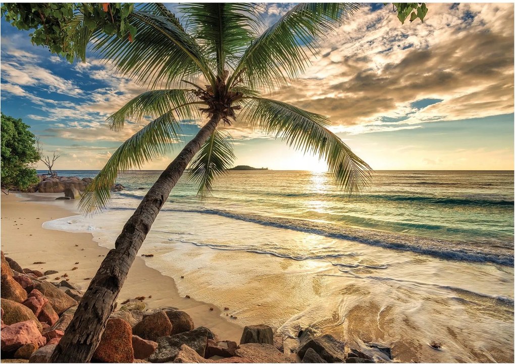 Fotótapéta naplemente tengerpart homok 416 x 254