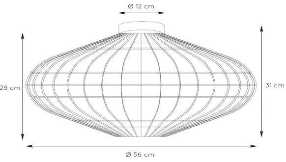 Lucide 03135/56/72 - Mennyezeti lámpa MAGALI 1xE27/40W/230V átm. 56 cm bézs