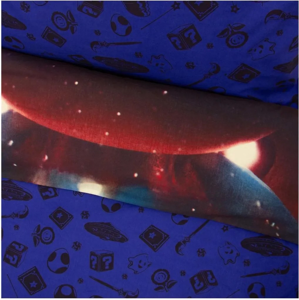 3D Pamut ágyneműhuzat MARIO GALAXY színes, 100% pamut Ágyneműhuzat mérete: 70 x 80 cm | 140 x 200 cm