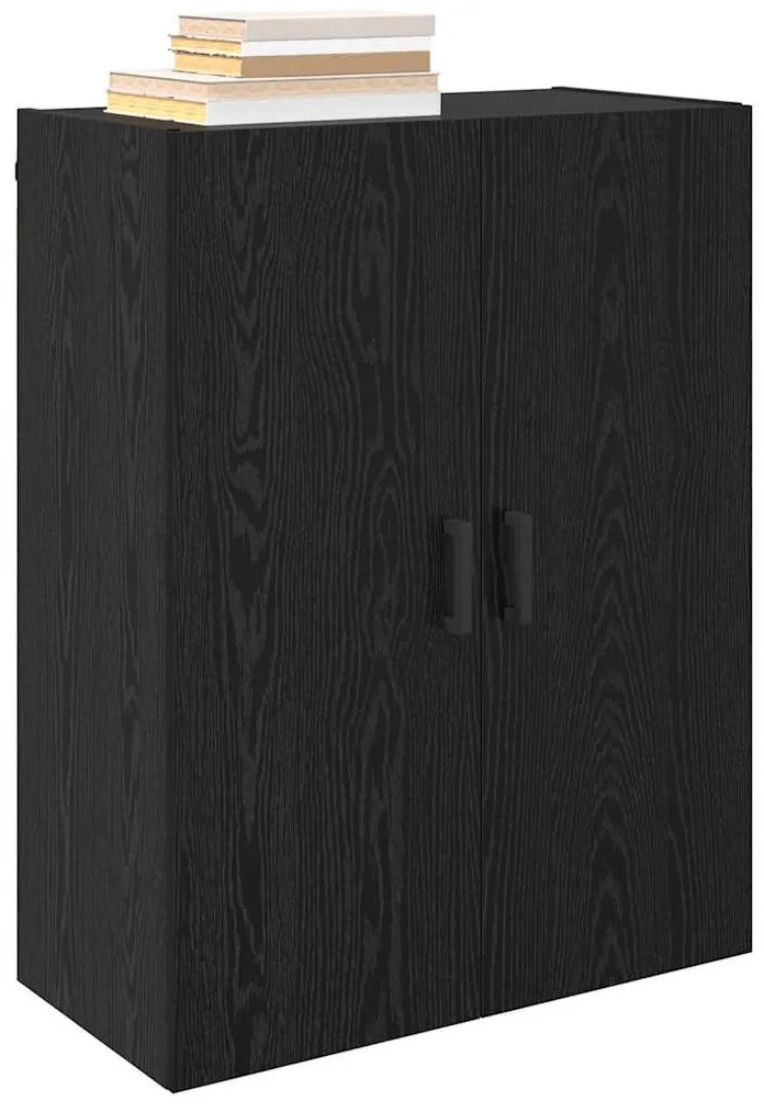 Fali Szekrények 2 pcs Musta tammi 69.5 x 34 x 90 cm Faanyag