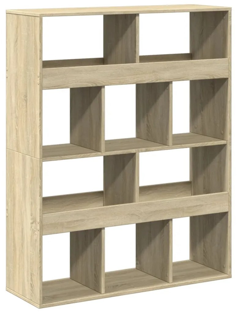 sonoma tölgy színű szerelt fa könyvszekrény 100 x 33 x 125,5 cm