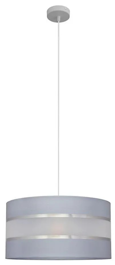 Csillár zsinóron HELEN 1xE27/15W/230V á. 40 cm szürke/ezüst