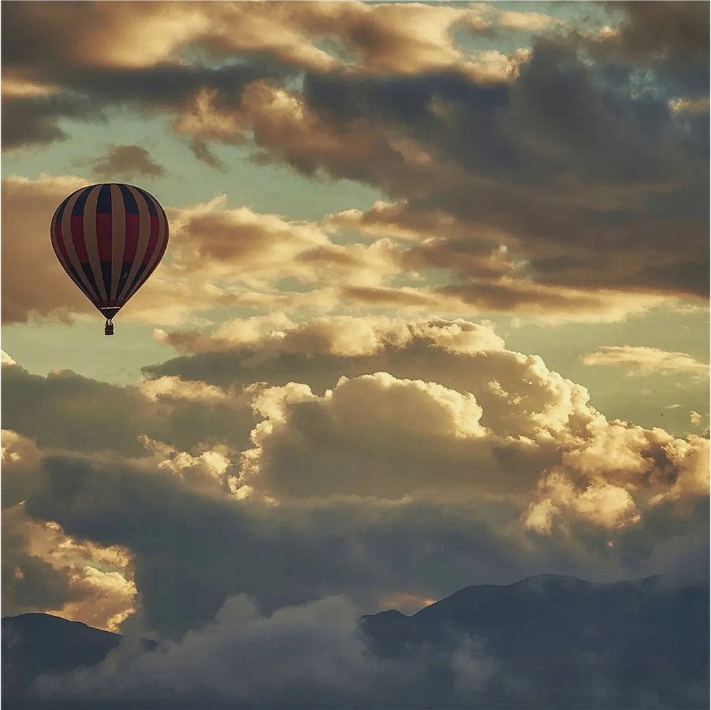 Fotótapéta Flizelin az Otthon szobájába 3D Léggömb a felhőkben 250x250 Ragasztó