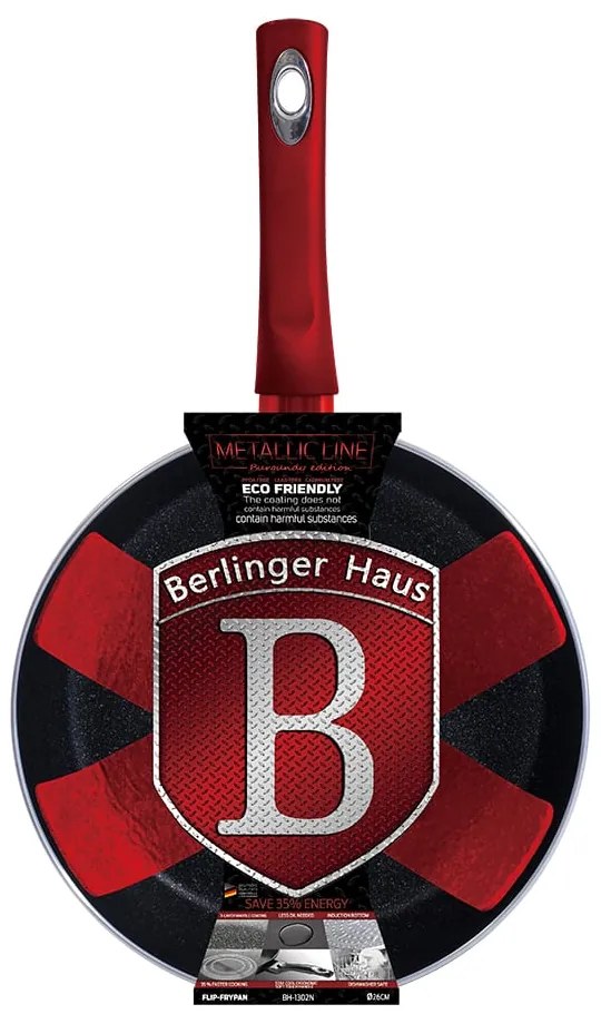 Berlinger Haus flip serpenyő 26 cm Metallic Line Burgundy Edition