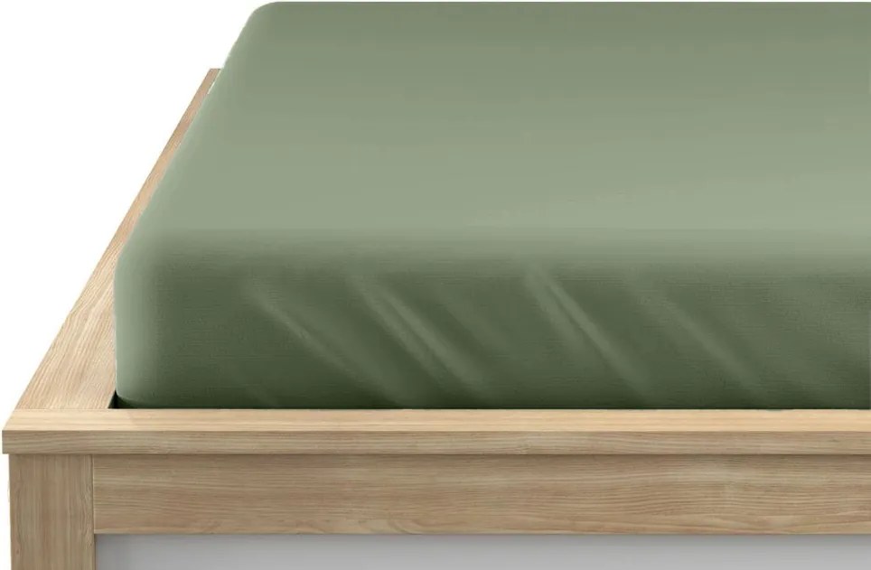 Jersey gumis lepedő sötétzöld 160 x 200 cm