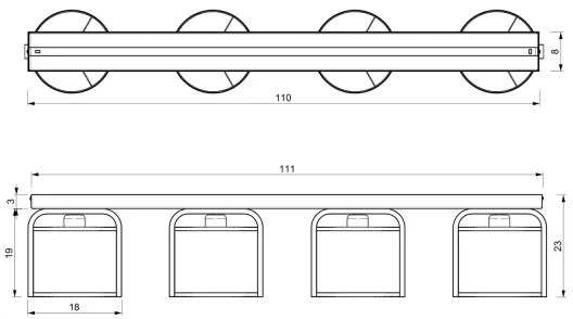 Spotlámpa JONKO 4xE27/60W/230V
