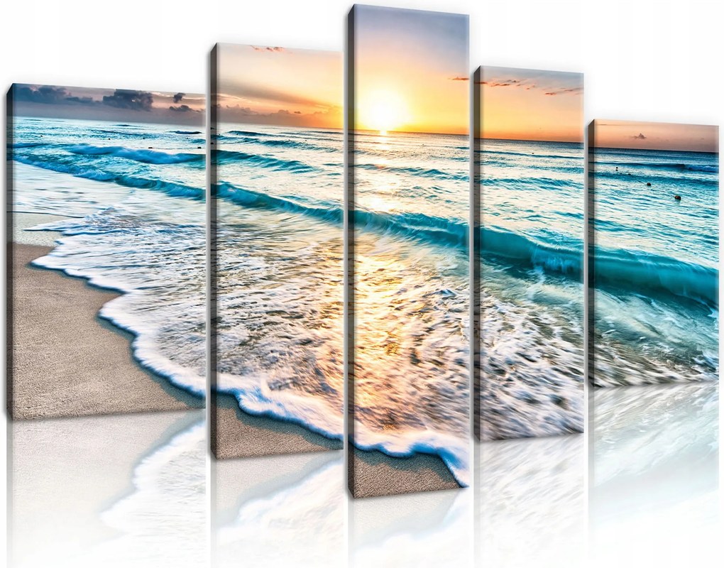 Vászonkép 5 Részes Tengerpart Vászon Fal Hálószoba Nappali 170x100