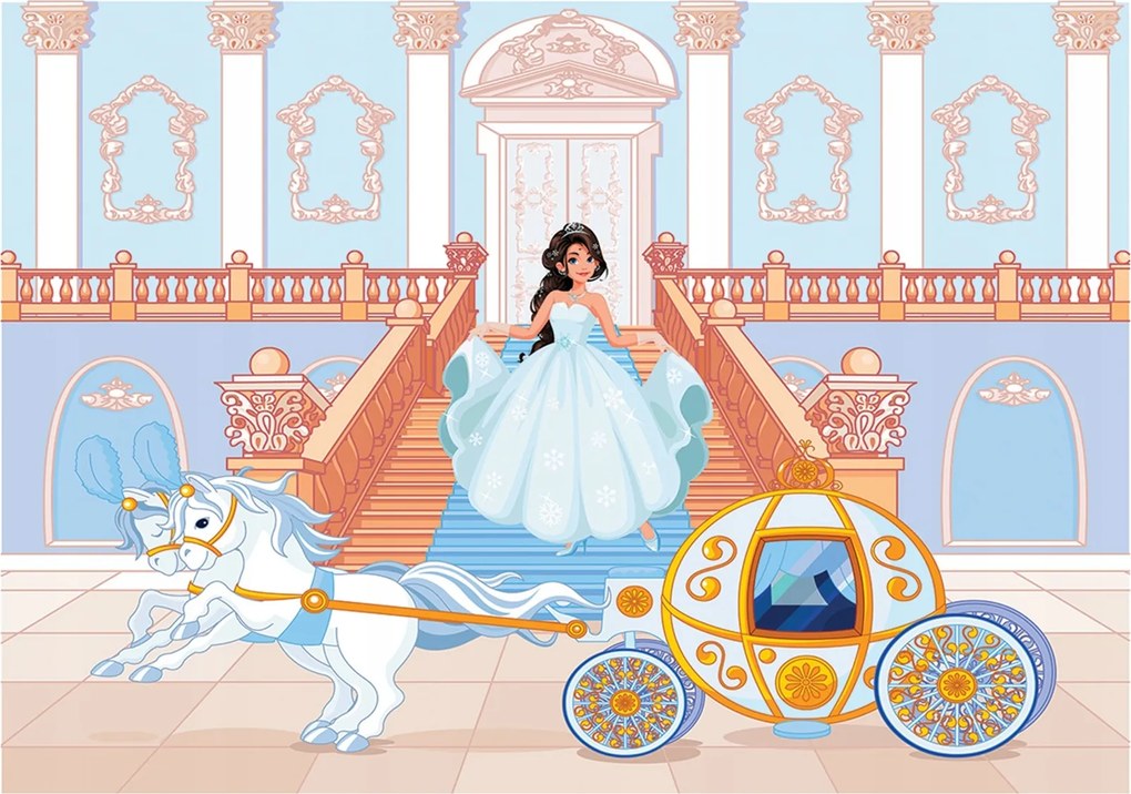 Fotótapéta Kastély hercegnő hintó bál mágia palota fantasy 208x146 +ragasztó