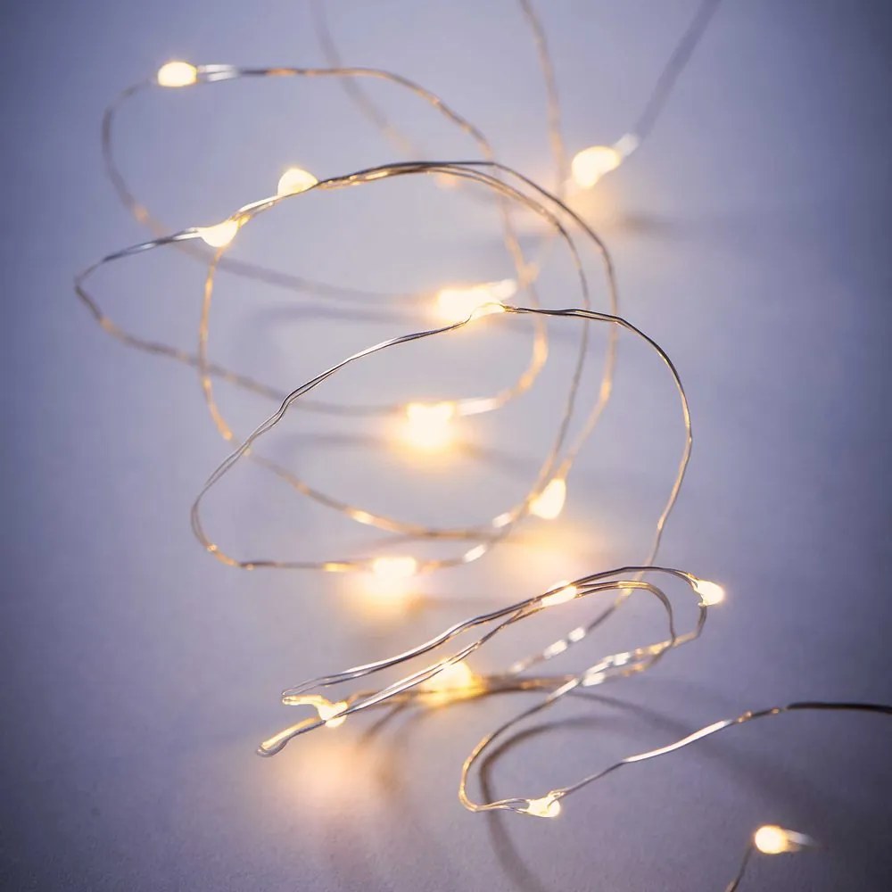 TWINE LIGHTS LED égősor USB csatlakozóval, átlátszó 50 égő