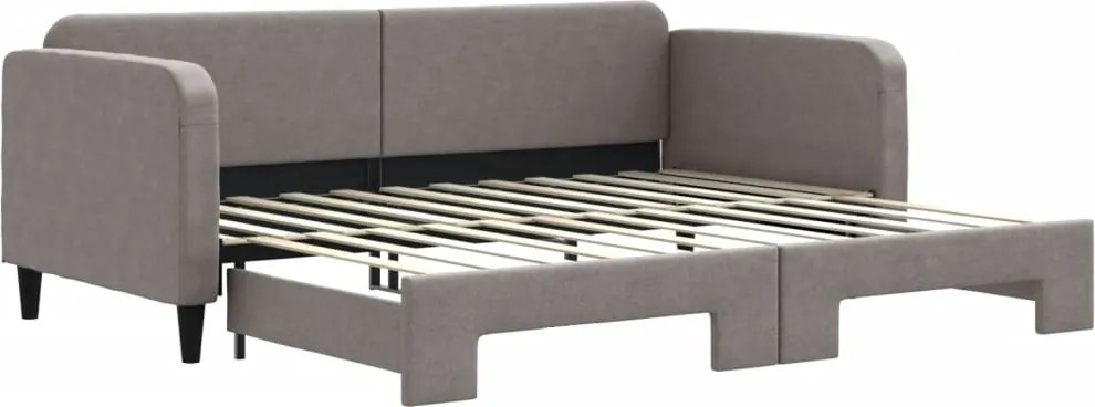 vidaXL tópszínű kihúzható szövet heverő 90 x 200 cm