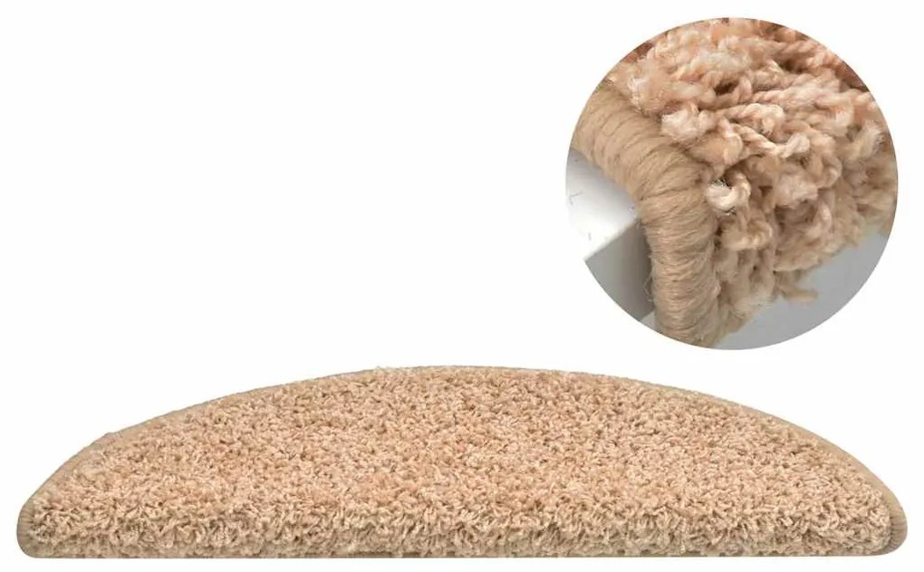 15 db aranyszínű, félkör alakú lépcsőszőnyeg 65 x 21 x 4 cm, nagy