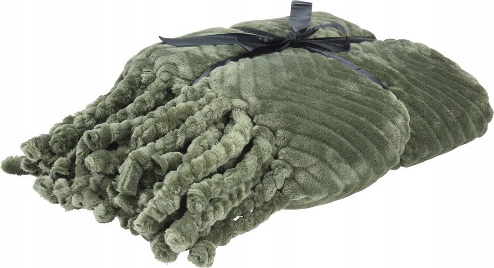 Rojtos Takaró Puha Meleg Takaró BOHO130 x 160 cm Zöld Őszi-téli