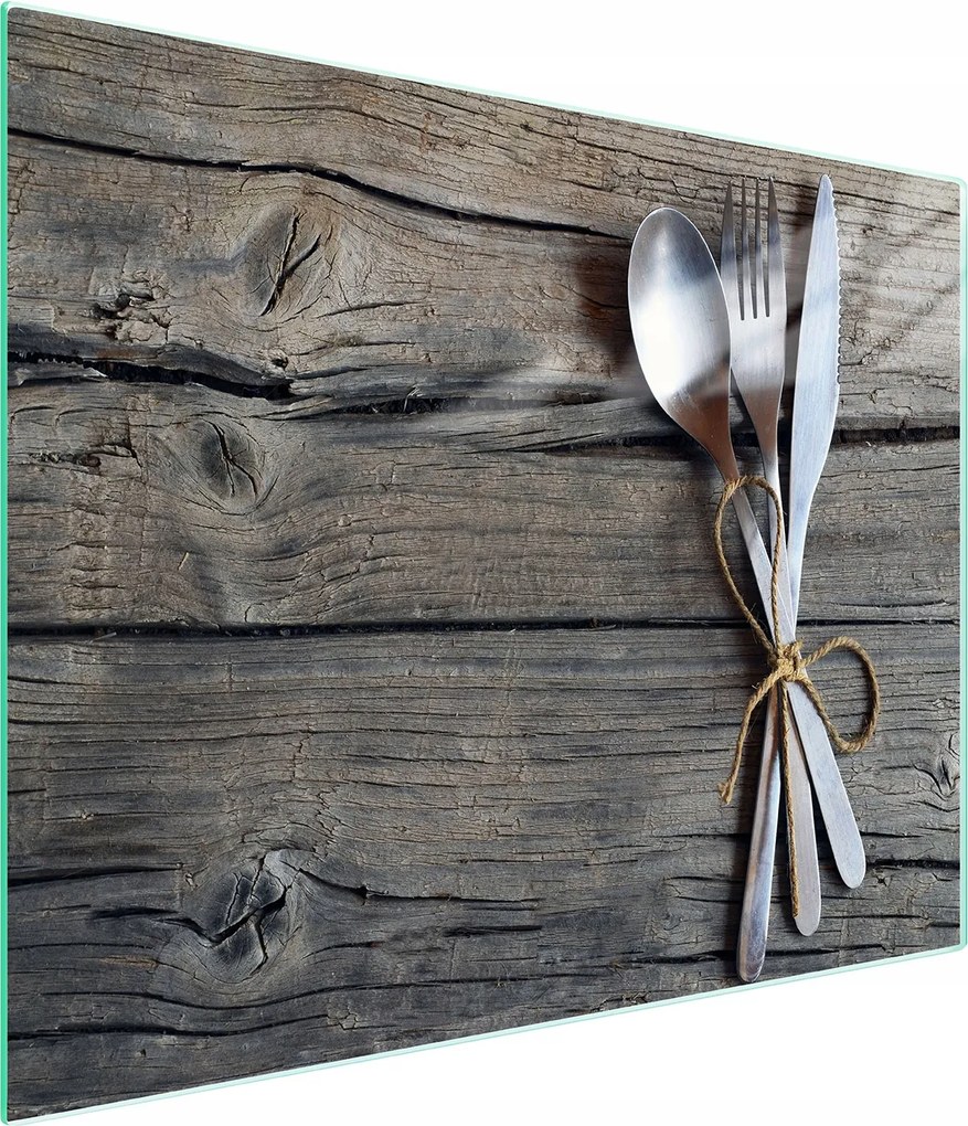 Üveg Vágódeszka 52x30 Evőeszköz Edzett Üveg