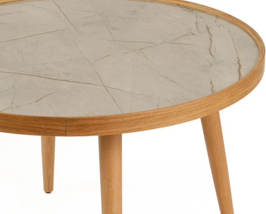 Polen 80 - Oak, Grey Marble