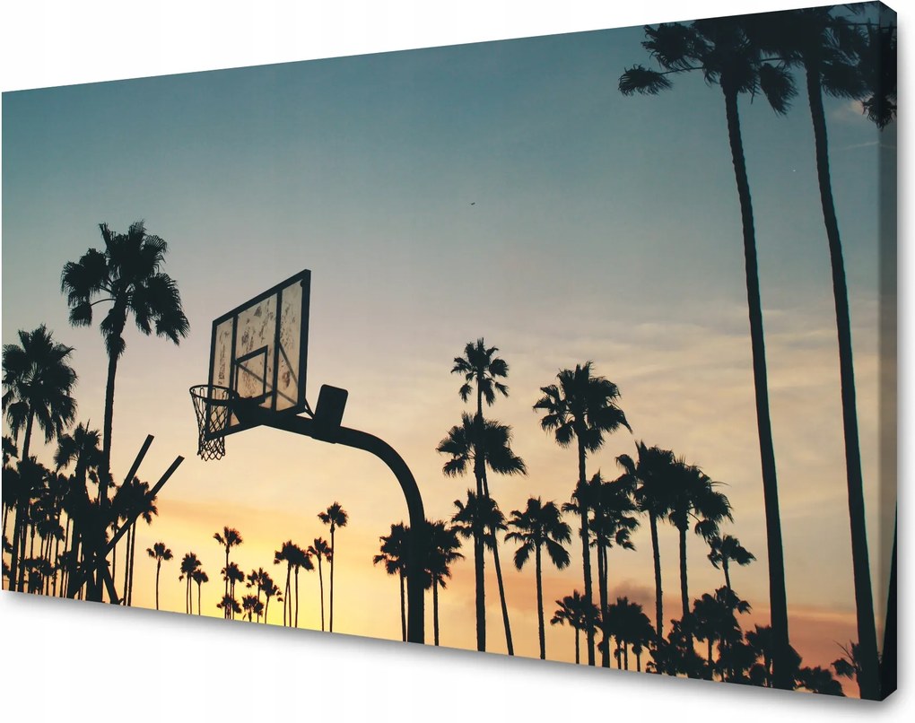 Vászonkép Ifjúsági Kosárlabda Sport Naplemente 100x60