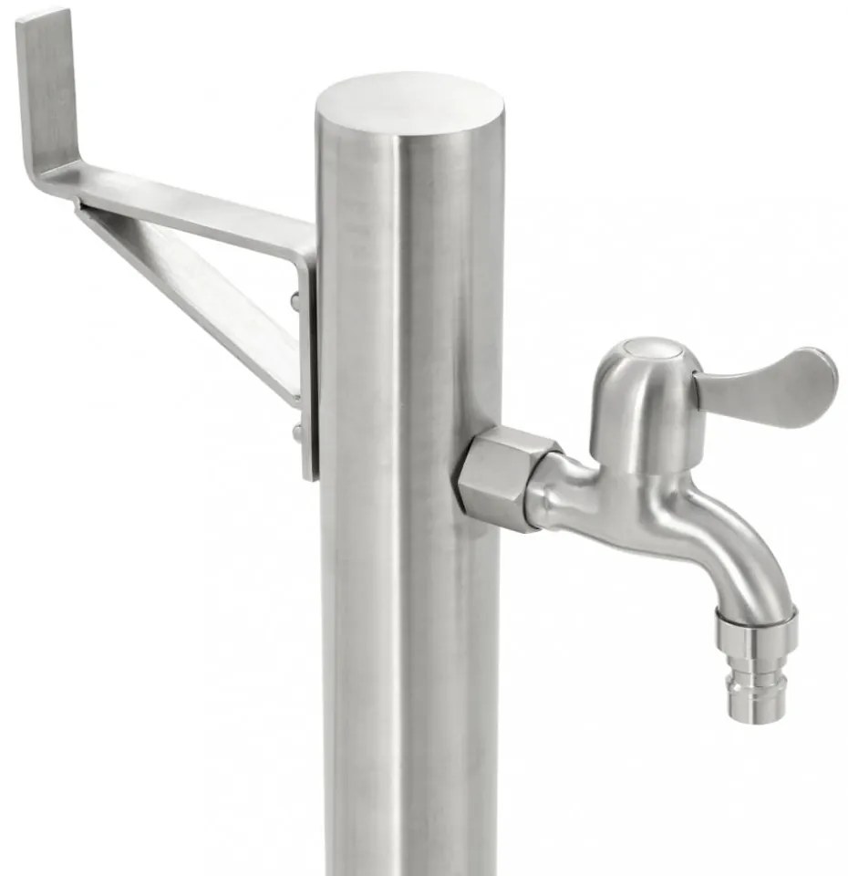 rozsdamentes acél kerek kerti oszlop típusú vízcsap 65 cm