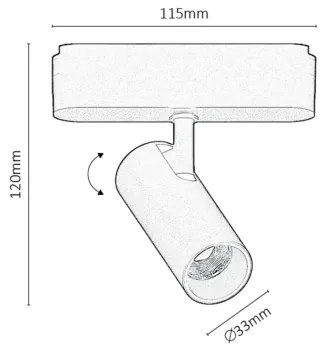 Rabalux 70114-LED Spotlámpa 1 fázisú sínrendszerhez LiTrack LED/6W/24V 4000K