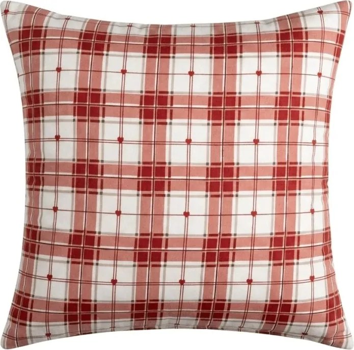 Flanel párnahuzat TARTAN HEART 45x45 cm, színes