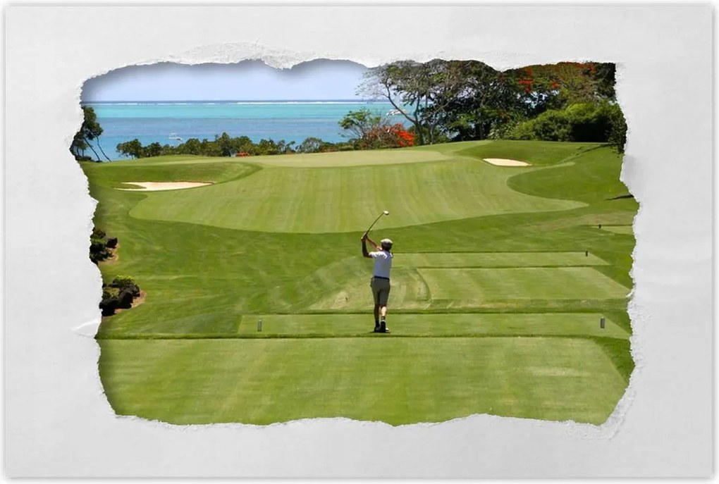 Poszterek 120x80 Golfozó a mezőn