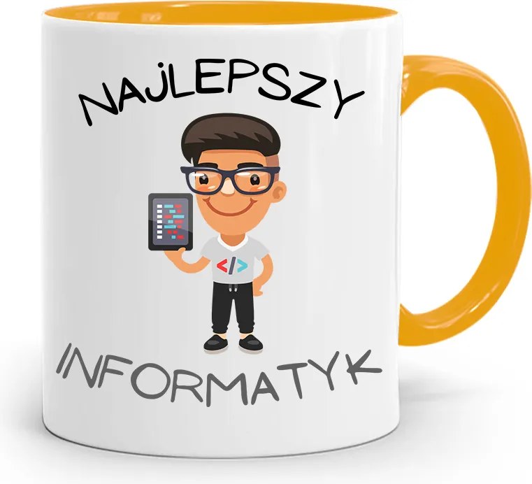 Sárga Bögre Programozó Informatika Legjobb Inf nyomtatott fotóval