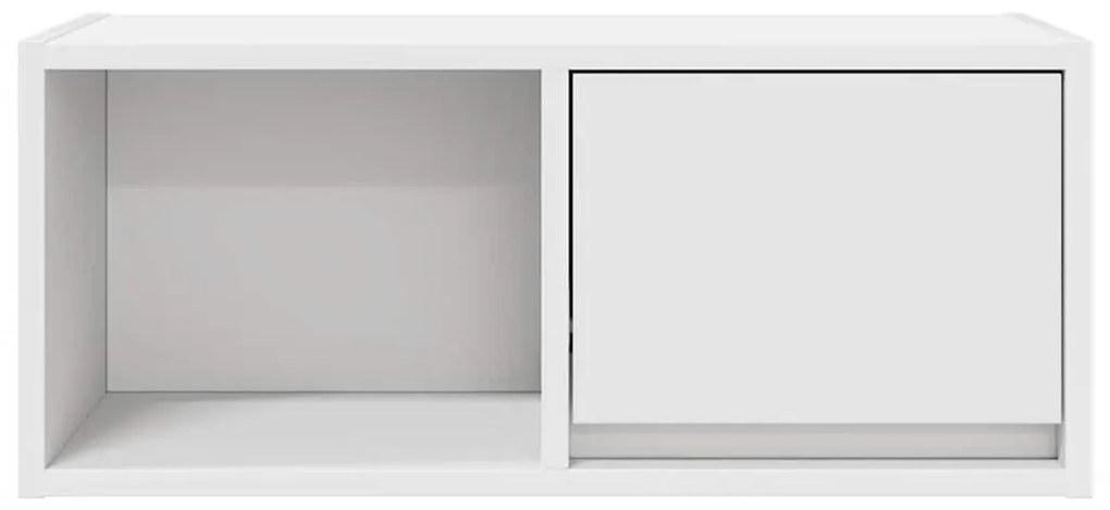 2 db fehér szerelt fa TV-szekrény 60x31x25,5 cm