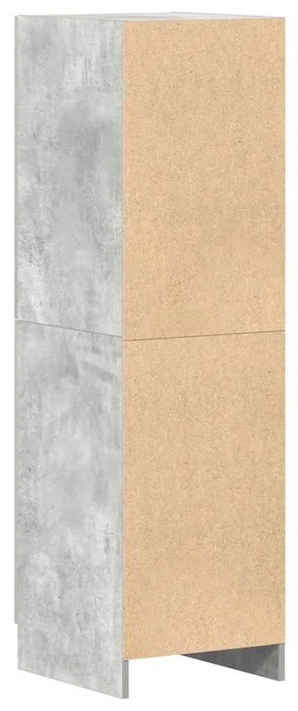 vidaXL betonszürke szerelt fa konyhaszekrény 38 x 41,5 x 131,5 cm