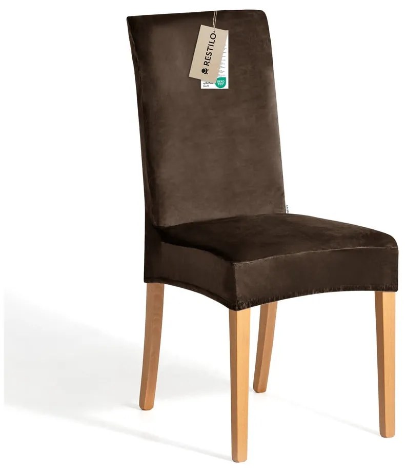 Barna gumis szék huzat szett 4 db-os 48 cm Sento – Restilo