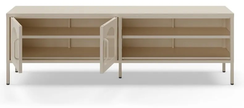 Krémszínű TV-állvány 160x50 cm Diora – Marckeric