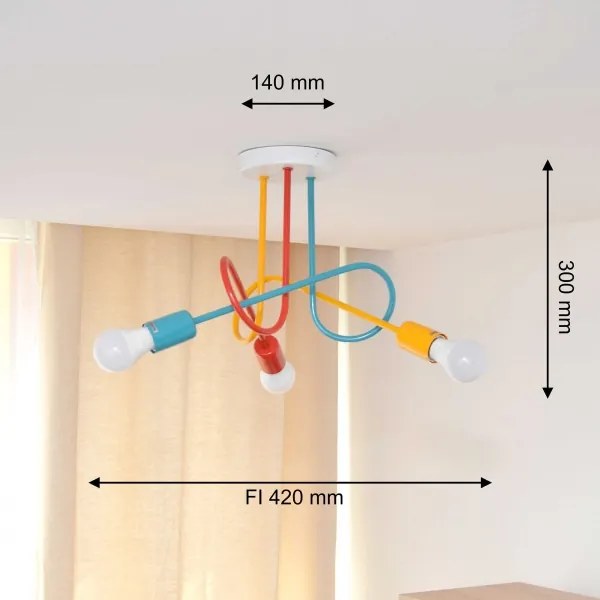 Felületre szerelhető csillár OXFORD 3xE27/15W/230V