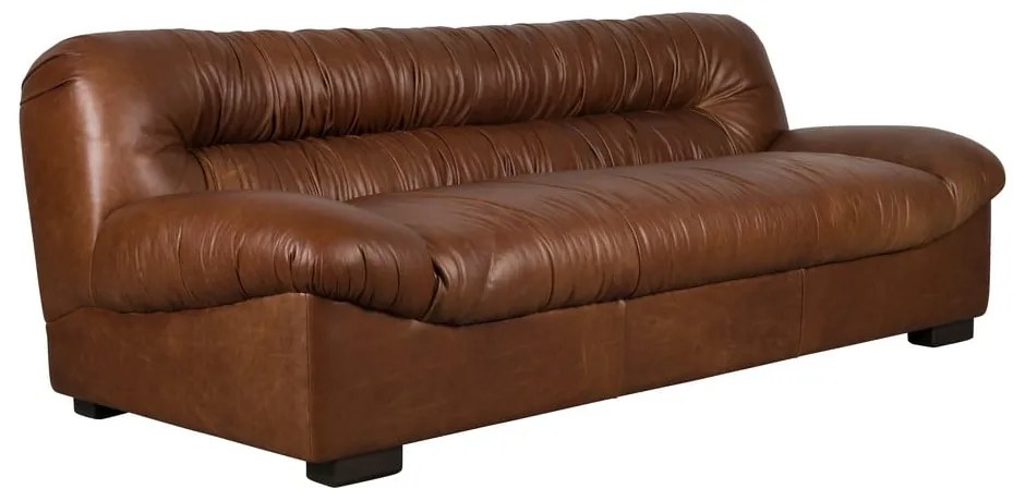 Barna bőr kanapé 214 cm Douglas – Dutchbone