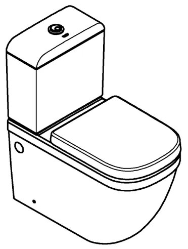 GROHE 39462000 - WC szett EURO CERAMIC 67,5 x 37,4 x 77,4 cm kerámia/fehér