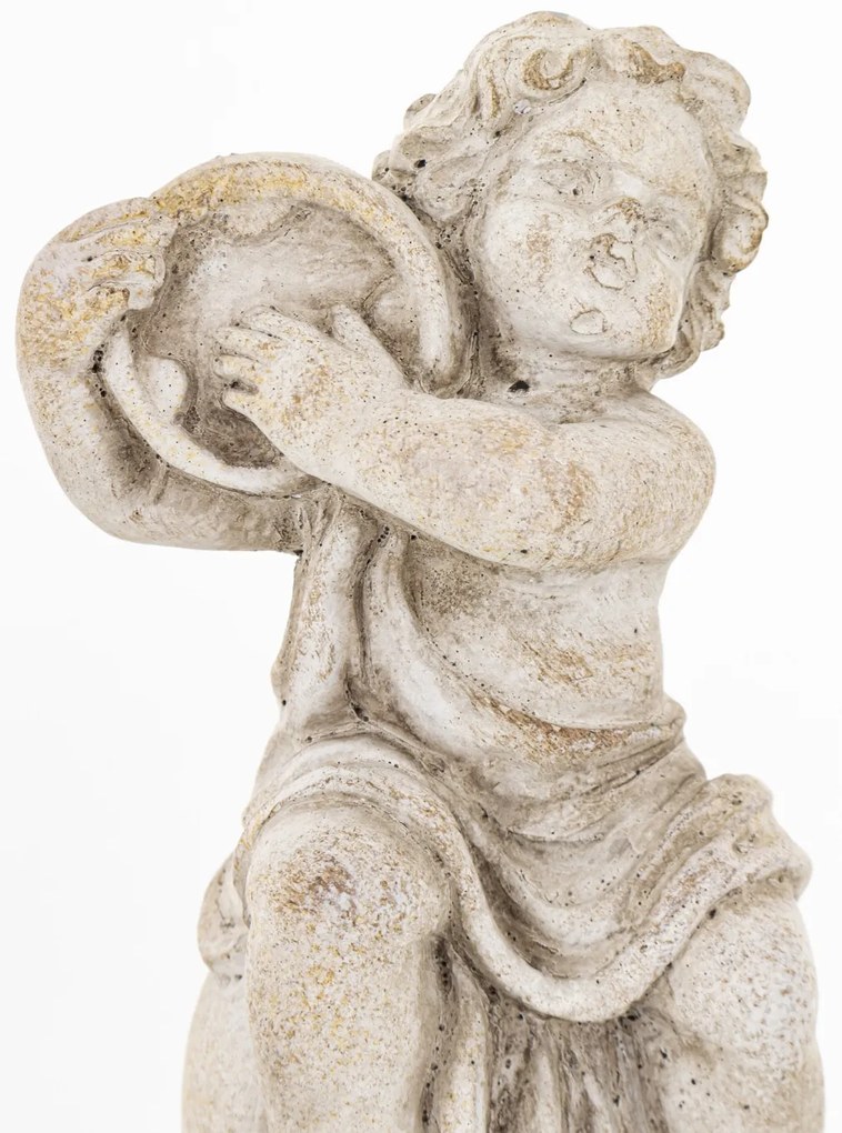 Dekoratív figura angyal Cement Szürke 19x8x8cm
