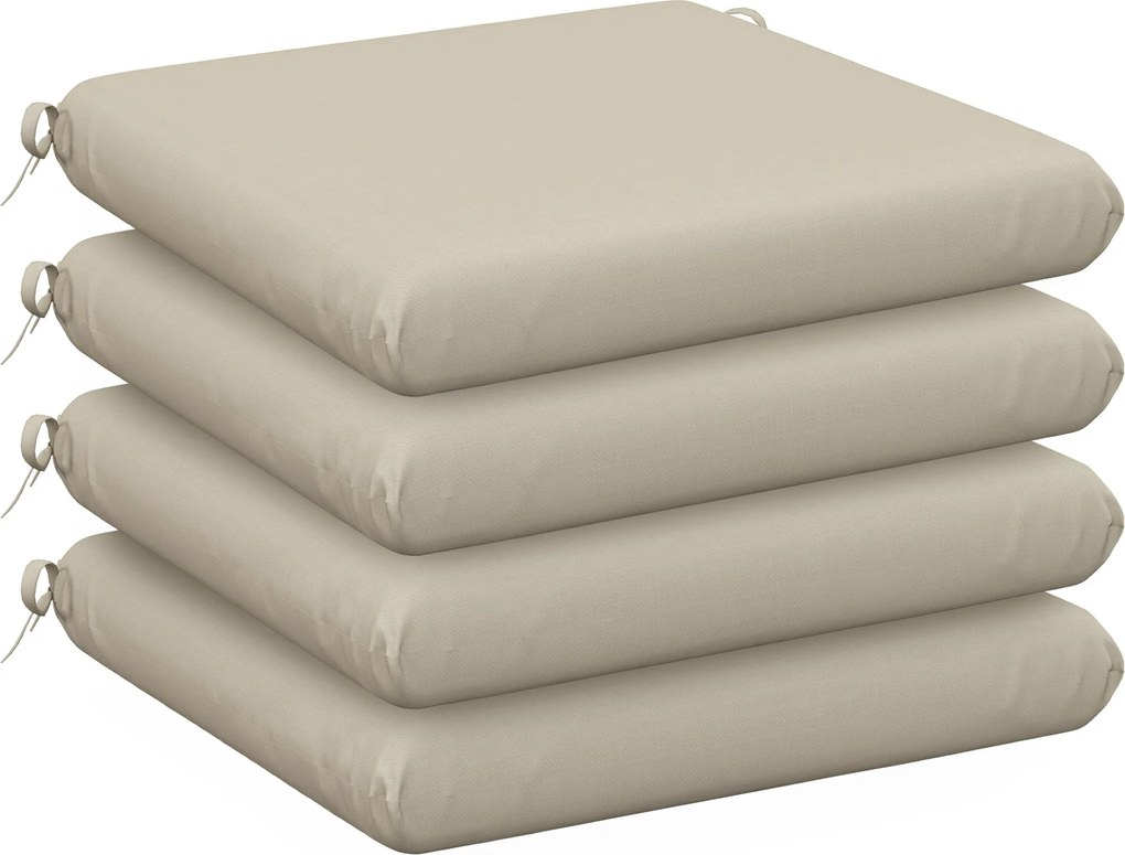 Outsunny 4 db-os étkezőszék párna készlet 47x47x7 cm vízálló és UV 50+ védelemmel | Aosom