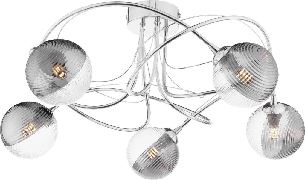 Dar Lighting modern mennyezeti lámpa onawa csiszolt króm darona5450-18