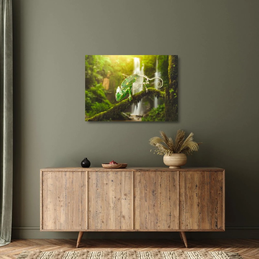 Kaméleon képe (üvegen) (70x50 cm)