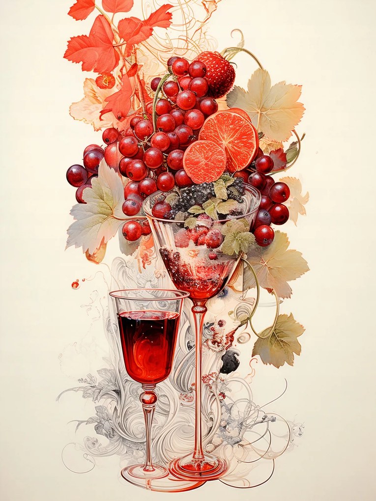 Poszter 15x20cm Véres Gyümölcs Koktél