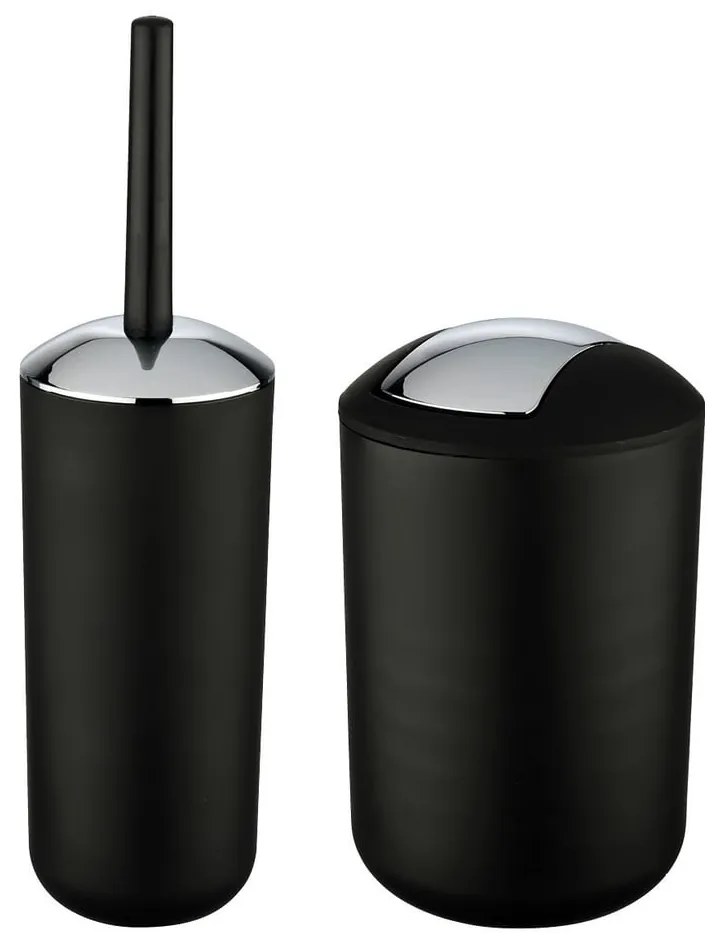 Fekete műanyag fürdőszobai kiegészítő szett Brasil – Wenko