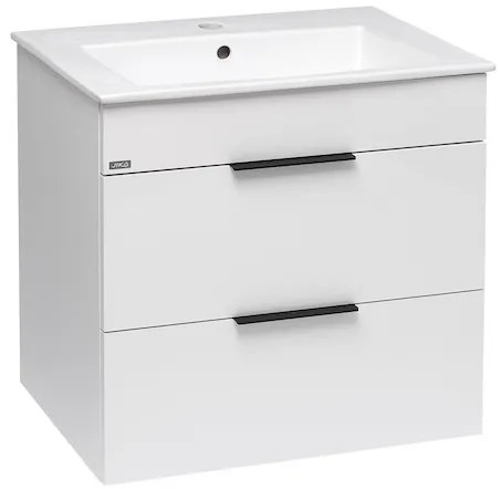 Jika Plan fürdőszobaszekrény mosdóval 65x44,1x62,2 cm fehér h4536021763001 PLAN65ZBI