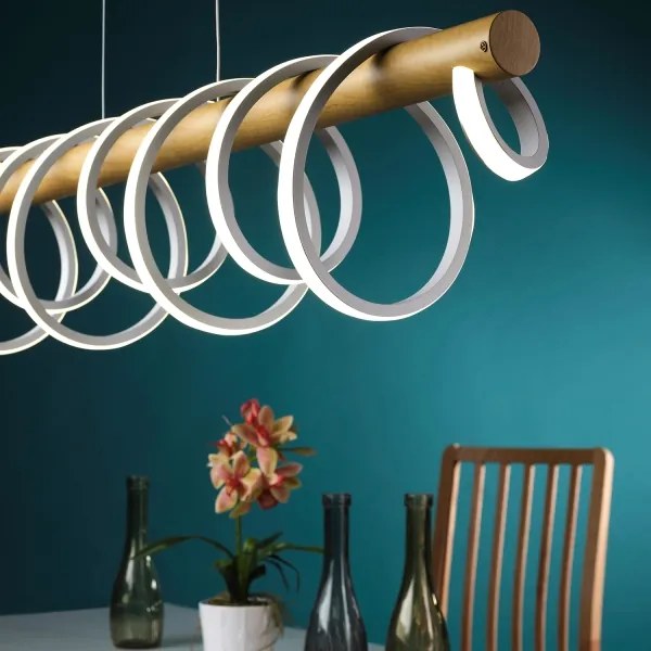 ONLI - LED Csillár zsinóron NILO LED/70W/230V 4000K barna/fehér