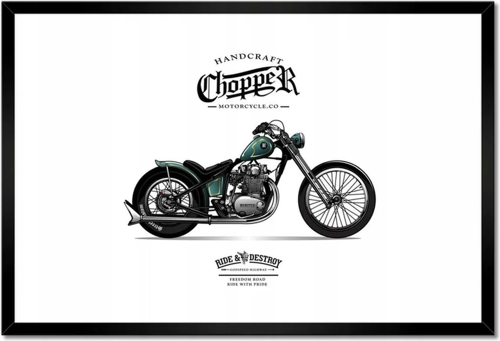 Poszterek keretben 60x40 Motorkerékpár Antik Vintage