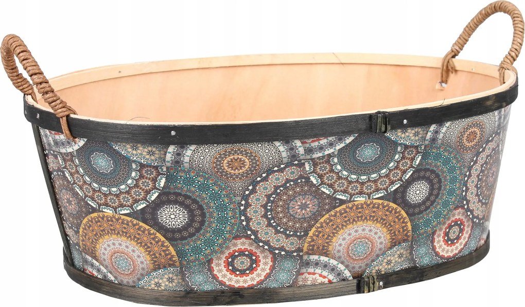 Ovális Ajándékkosár Fogantyúkkal 34x25x12/16 cm