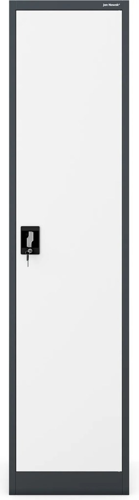 Zárható irattároló szekrény antracit-fehér: ALEX 450 x 1850 x 400 mm