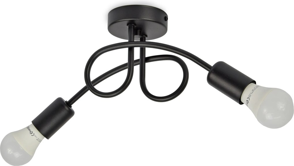 Modern Plafon Lámpa Edison Fehér Fekete 261-B2